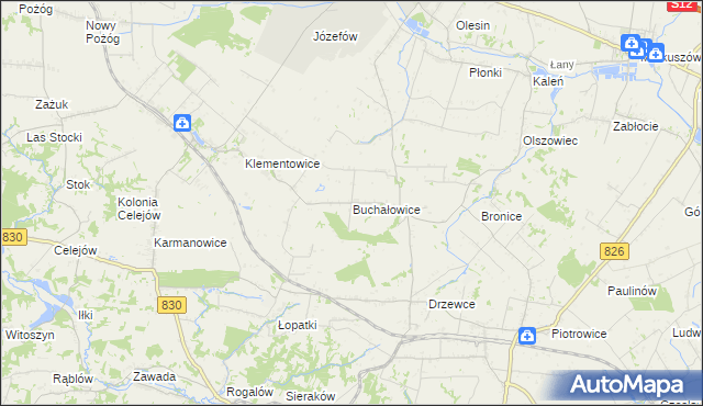 mapa Buchałowice, Buchałowice na mapie Targeo