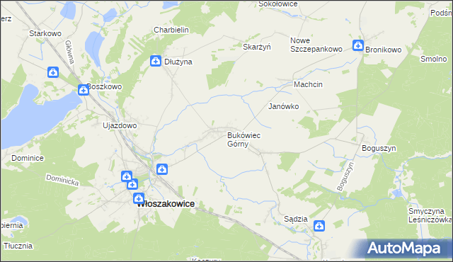 mapa Bukówiec Górny, Bukówiec Górny na mapie Targeo