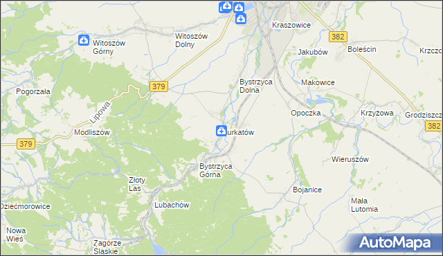 mapa Burkatów, Burkatów na mapie Targeo