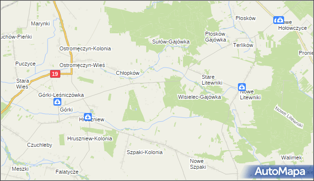 mapa Chłopków-Kolonia, Chłopków-Kolonia na mapie Targeo