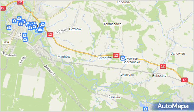mapa Chrobrów, Chrobrów na mapie Targeo