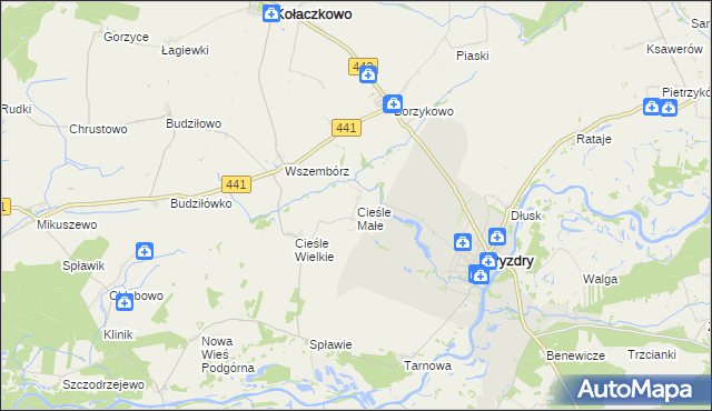 mapa Cieśle Małe, Cieśle Małe na mapie Targeo