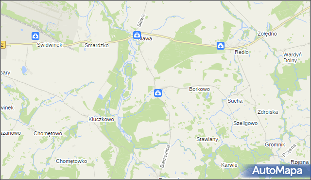 mapa Cieszeniewo, Cieszeniewo na mapie Targeo