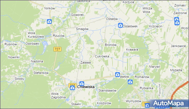 mapa Cukrówka, Cukrówka na mapie Targeo