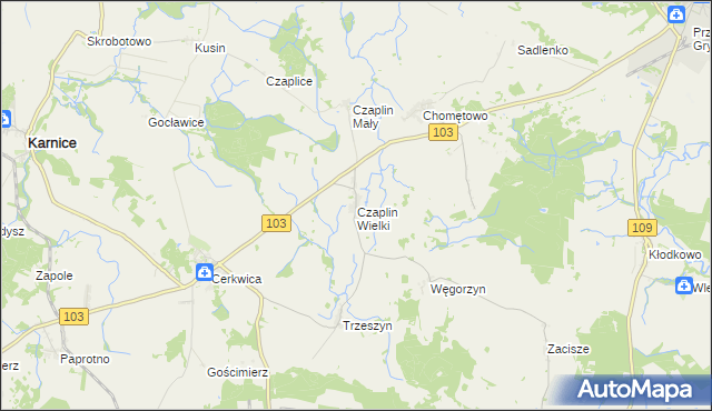 mapa Czaplin Wielki, Czaplin Wielki na mapie Targeo