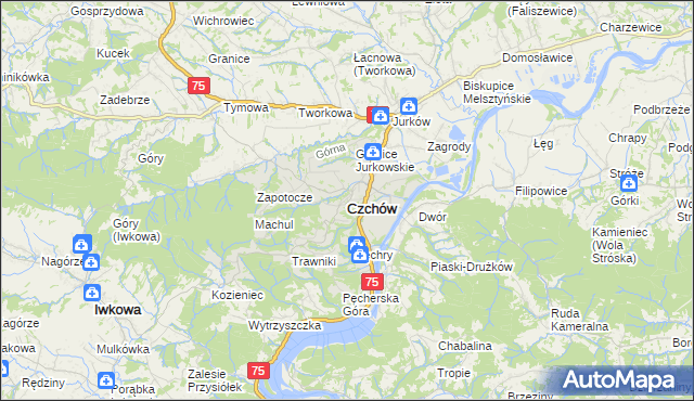 mapa Czchów, Czchów na mapie Targeo