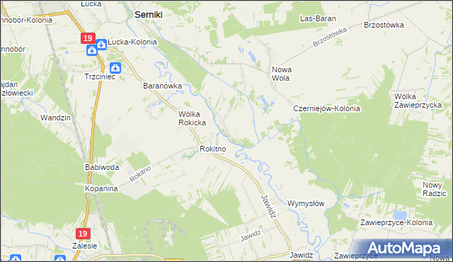mapa Czerniejów gmina Serniki, Czerniejów gmina Serniki na mapie Targeo