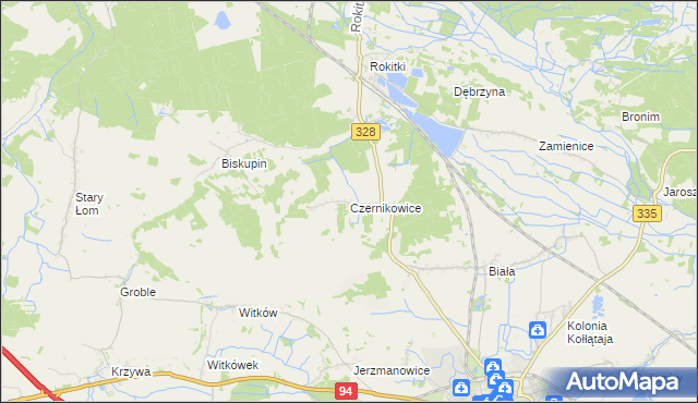 mapa Czernikowice, Czernikowice na mapie Targeo