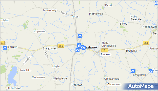 mapa Damasławek, Damasławek na mapie Targeo