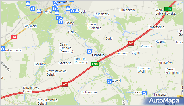 mapa Dmosin, Dmosin na mapie Targeo