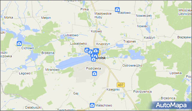 mapa Dolsk powiat śremski, Dolsk powiat śremski na mapie Targeo