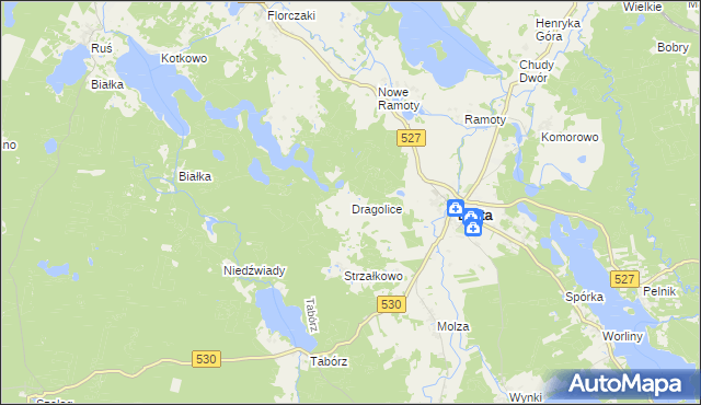 mapa Dragolice, Dragolice na mapie Targeo