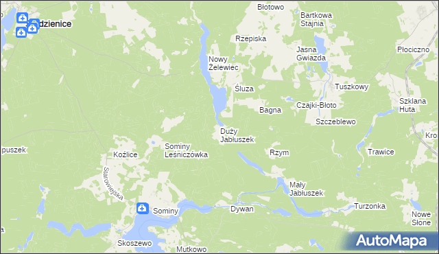 mapa Duży Jabłuszek, Duży Jabłuszek na mapie Targeo