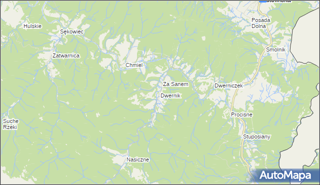 mapa Dwernik, Dwernik na mapie Targeo