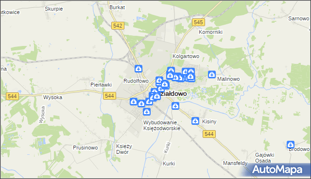 mapa Działdowo, Działdowo na mapie Targeo