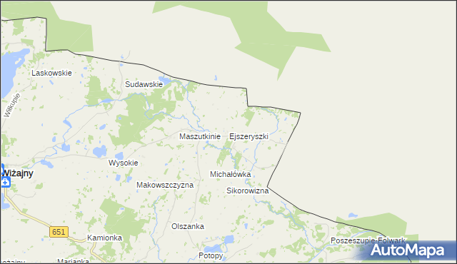 mapa Ejszeryszki, Ejszeryszki na mapie Targeo