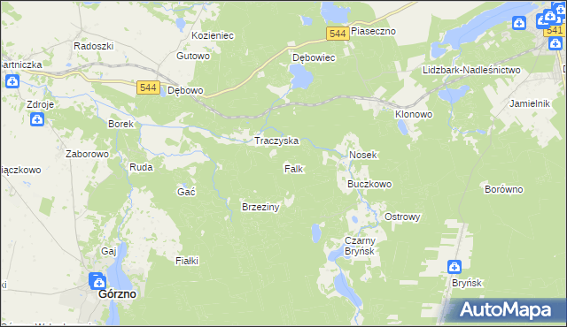 mapa Falk, Falk na mapie Targeo