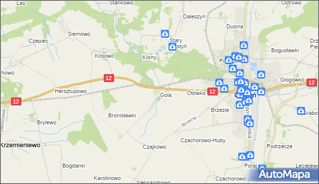 mapa Gola gmina Gostyń, Gola gmina Gostyń na mapie Targeo