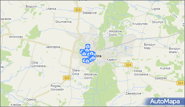 mapa Góra, Góra na mapie Targeo