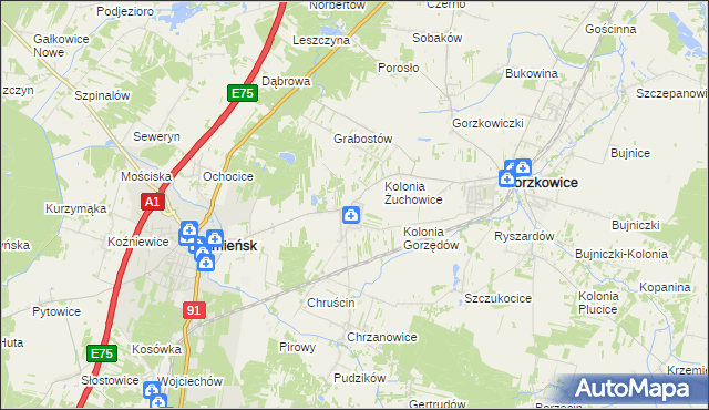 mapa Gorzędów, Gorzędów na mapie Targeo