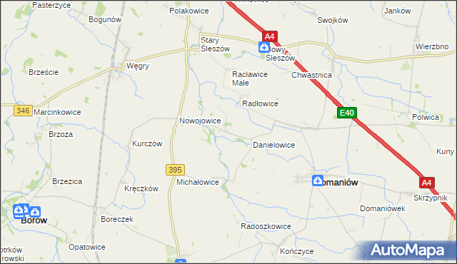 mapa Gostkowice gmina Domaniów, Gostkowice gmina Domaniów na mapie Targeo