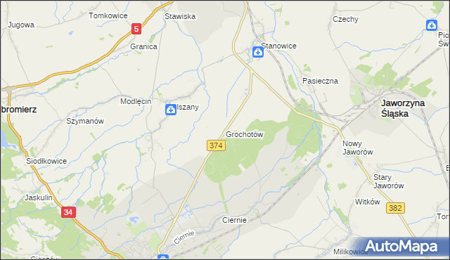 mapa Grochotów, Grochotów na mapie Targeo