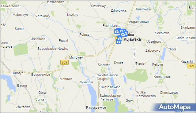 mapa Grochowiska gmina Izbica Kujawska, Grochowiska gmina Izbica Kujawska na mapie Targeo