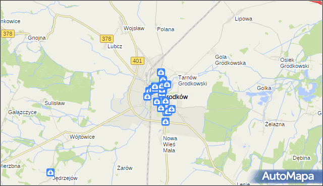 mapa Grodków powiat brzeski, Grodków powiat brzeski na mapie Targeo