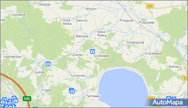 mapa Grodowiec, Grodowiec na mapie Targeo