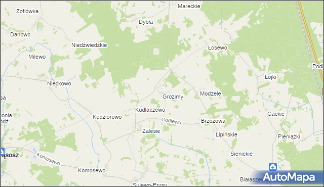 mapa Grozimy, Grozimy na mapie Targeo