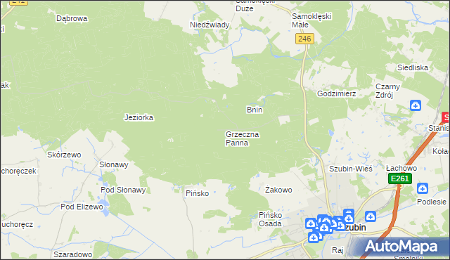 mapa Grzeczna Panna, Grzeczna Panna na mapie Targeo