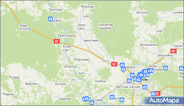 mapa Gwizdały, Gwizdały na mapie Targeo