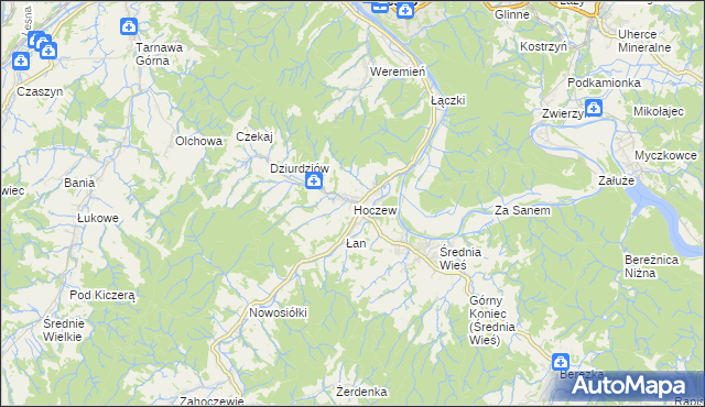 mapa Hoczew, Hoczew na mapie Targeo