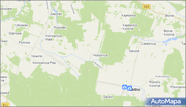 mapa Hołodnica, Hołodnica na mapie Targeo