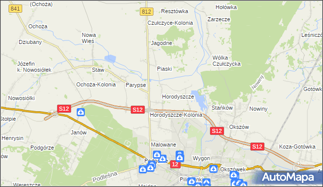 mapa Horodyszcze gmina Chełm, Horodyszcze gmina Chełm na mapie Targeo