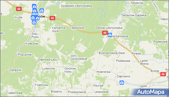 mapa Hucisko gmina Janów, Hucisko gmina Janów na mapie Targeo