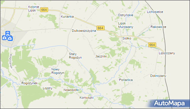mapa Jaczniki, Jaczniki na mapie Targeo