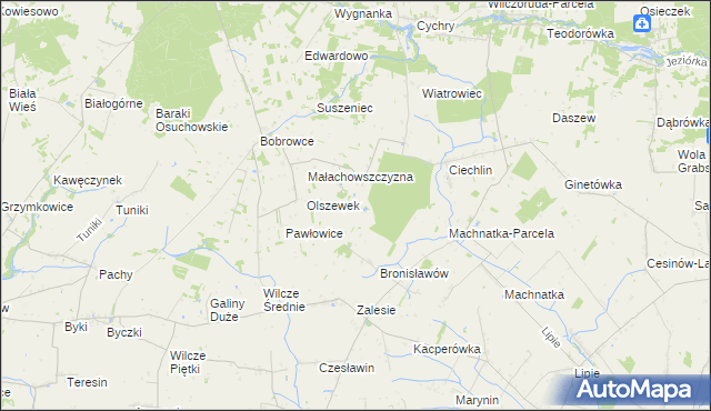 mapa Janówek gmina Mszczonów, Janówek gmina Mszczonów na mapie Targeo