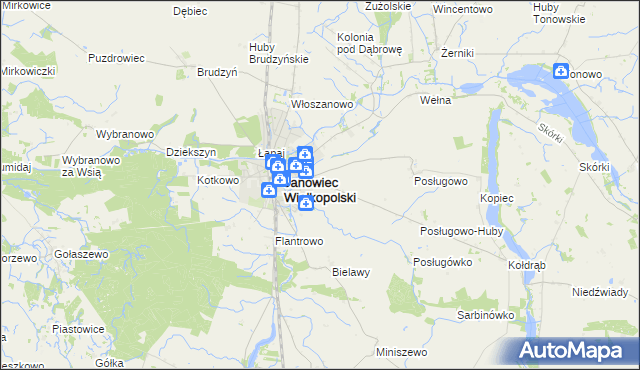 mapa Janowiec-Wieś, Janowiec-Wieś na mapie Targeo