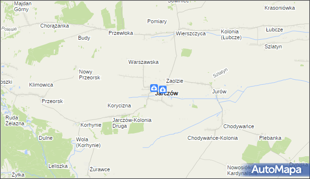 mapa Jarczów, Jarczów na mapie Targeo