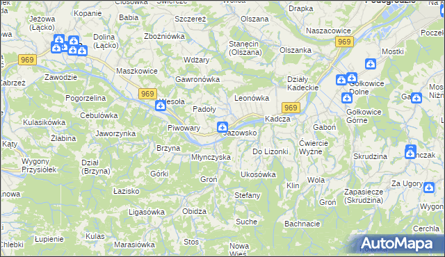 mapa Jazowsko, Jazowsko na mapie Targeo