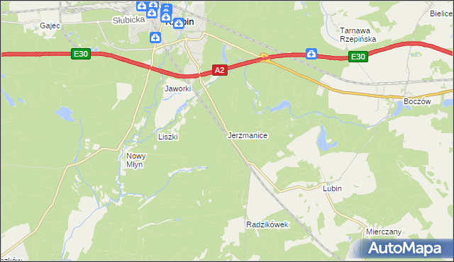 mapa Jerzmanice, Jerzmanice na mapie Targeo