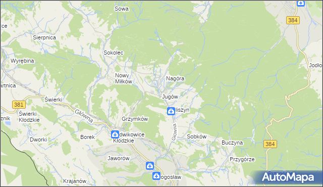 mapa Jugów, Jugów na mapie Targeo