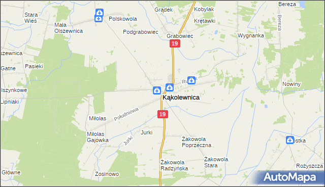 mapa Kąkolewnica, Kąkolewnica na mapie Targeo