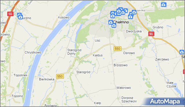 mapa Kałdus, Kałdus na mapie Targeo