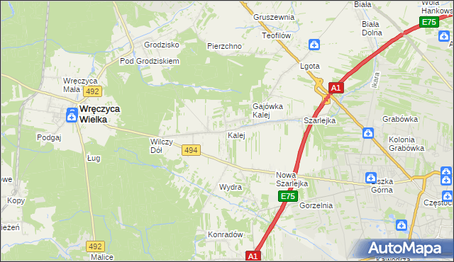 mapa Kalej, Kalej na mapie Targeo