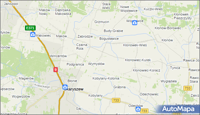 mapa Kazimierówka gmina Skaryszew, Kazimierówka gmina Skaryszew na mapie Targeo