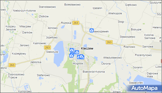 mapa Kleczew, Kleczew na mapie Targeo