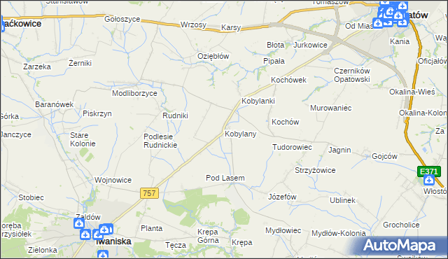 mapa Kobylany gmina Opatów, Kobylany gmina Opatów na mapie Targeo