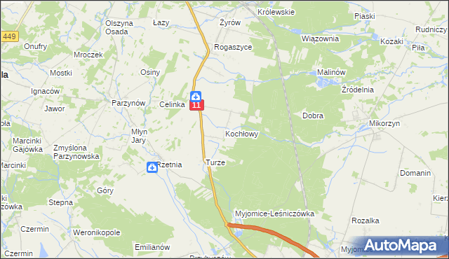 mapa Kochłowy, Kochłowy na mapie Targeo
